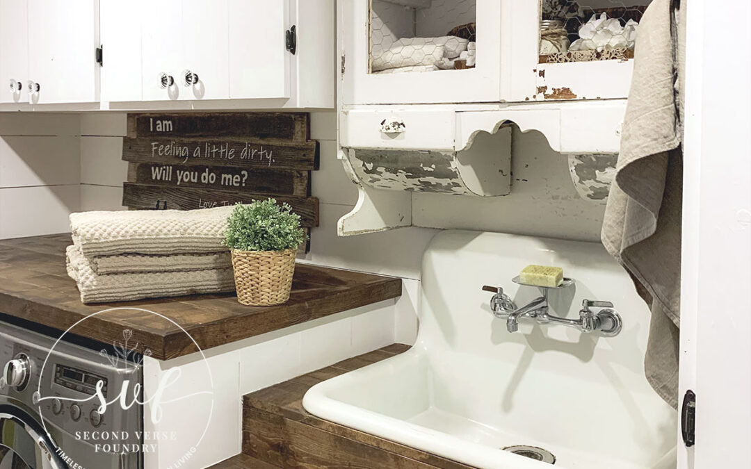 DIY Farmhouse Laundry Room