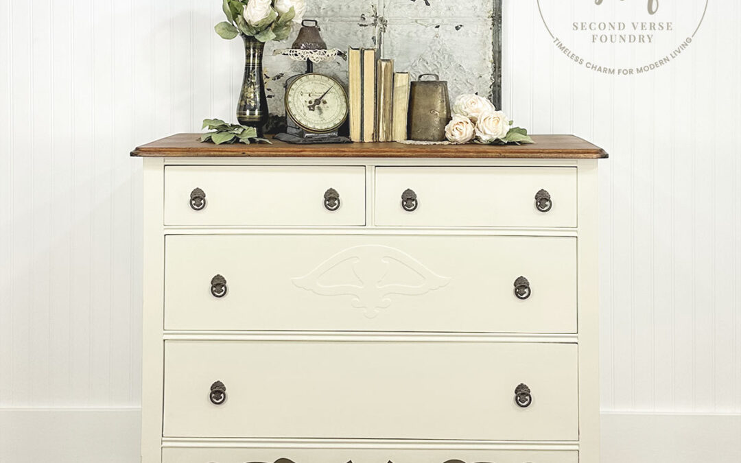 Cozy & Calming— Painted Vintage Dresser