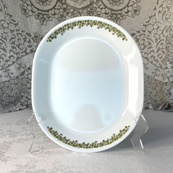 Spring Blossom Green Oval Platter