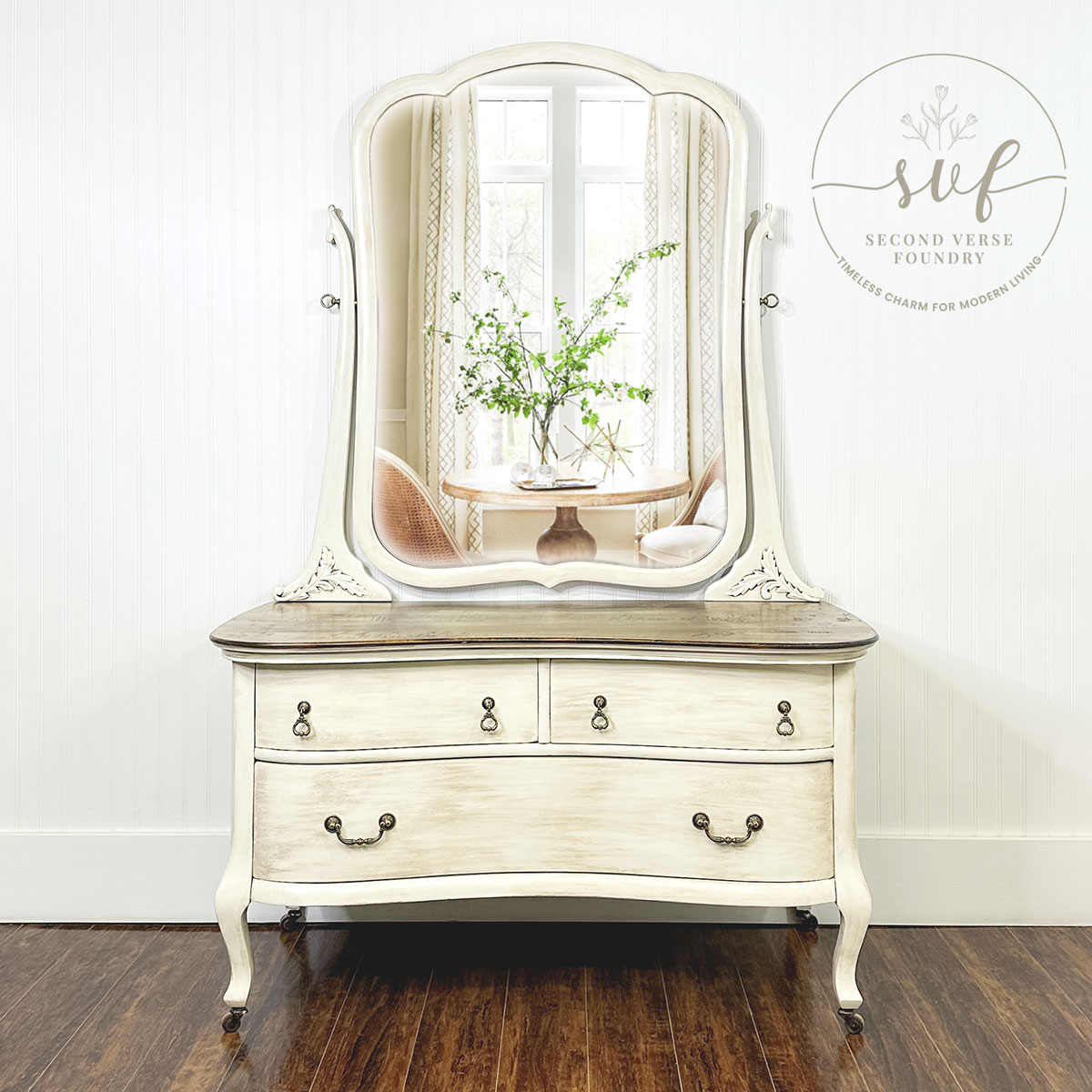 Farmhouse White— Vanity Dresser